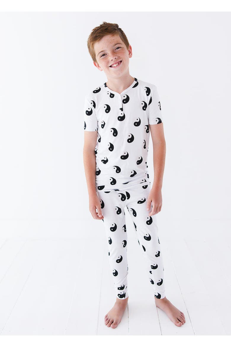Yin & Yang Pajama Set, Alternate, color, White