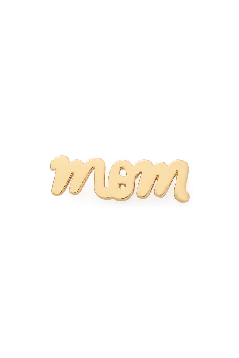 mom stud earrings, Alternate, color, GOLD
