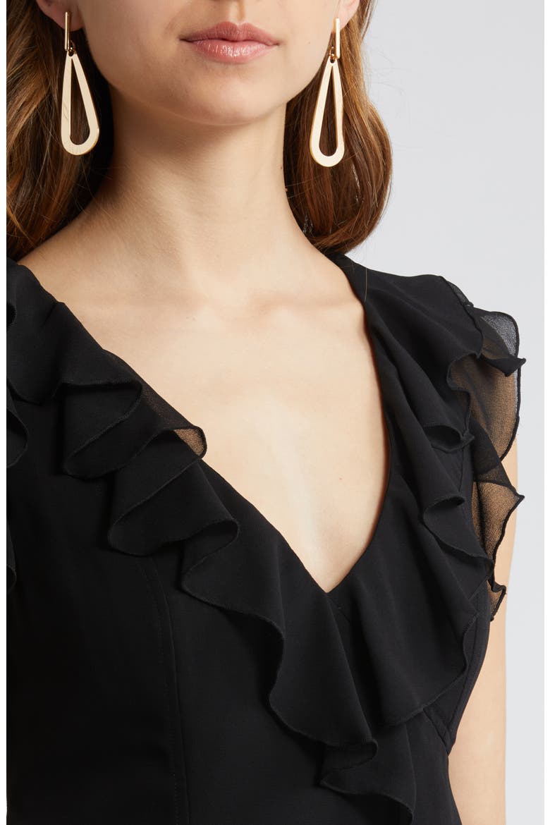 Sleeveless Ruffle Top, Alternate, color, BLACK