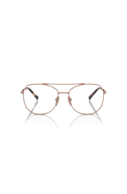 Prada 54mm Irregular Optical Glasses In Gold