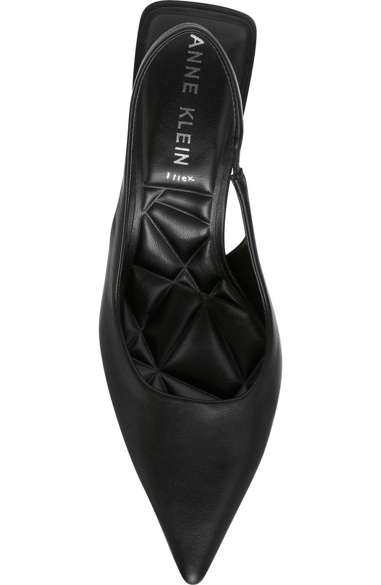 Anne Klein Itzy Pointed Toe Slingback Pump, Alternate, color, Black Smooth