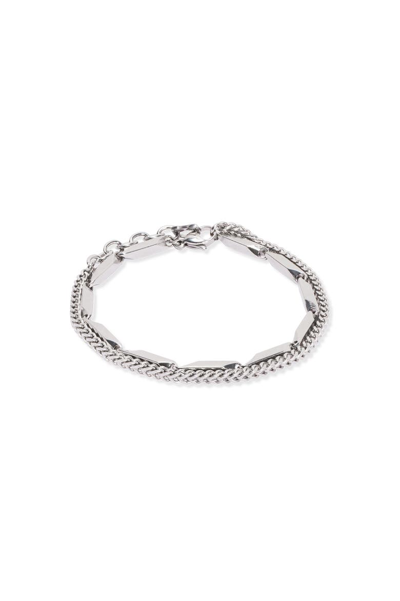 Twisted Layers Bracelet, Main, color, Silver