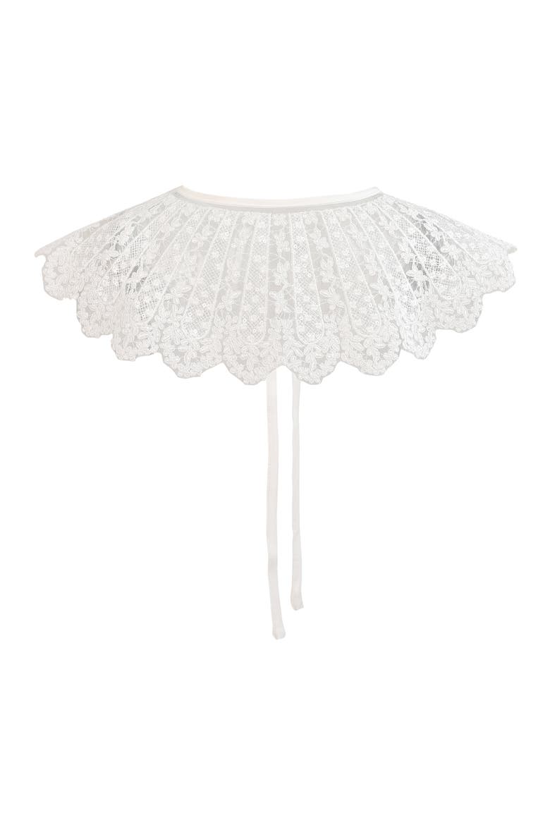 Lace Ribbon Stole, Alternate, color, White
