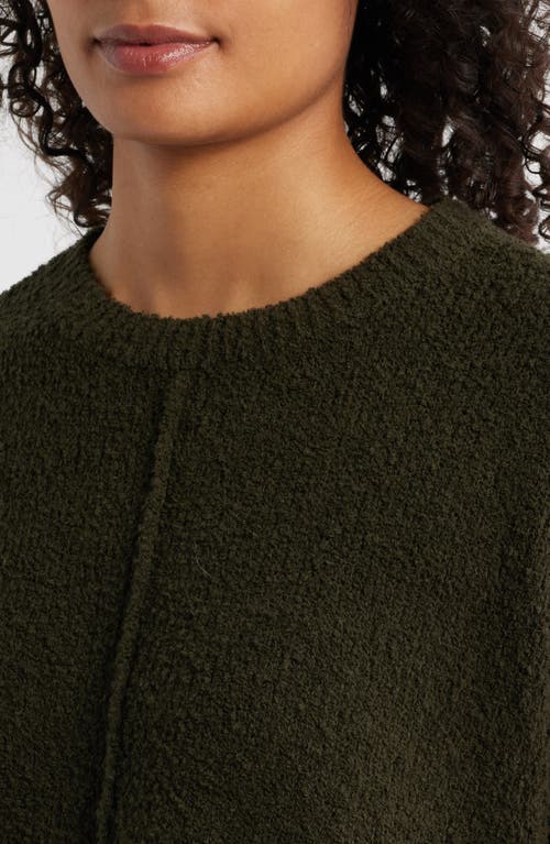 Eileen Fisher Crewneck Organic Cotton & Wool Blend Sweater In Green