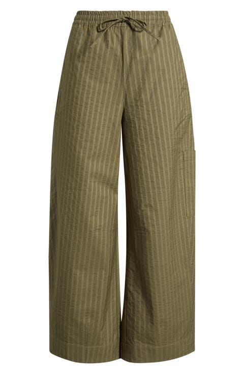 Felix Ticking Stripe Organic Cotton Drawstring Pants