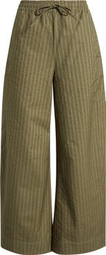 Damson Madder Felix Ticking Stripe Organic Cotton Drawstring Pants