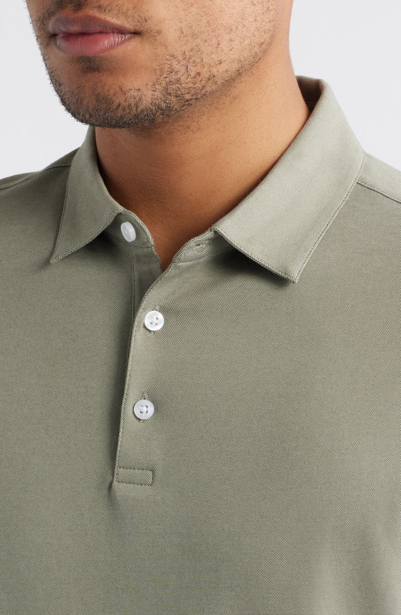 Robert Barakett Northpark Cotton Blend Polo, Alternate, color, Olive