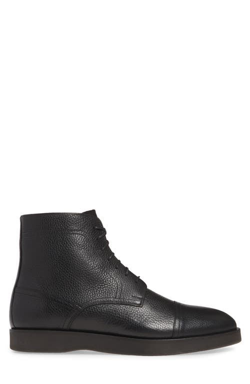 Hugo Boss Boss Oracle Cap Toe Boot In Black