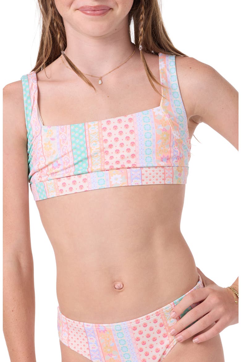 Bali Floral Tank Two-Piece Swimsuit, Alternate, color, TAPIOCA