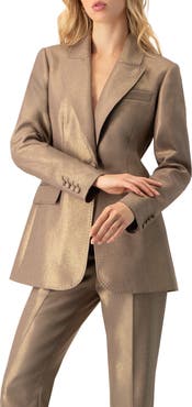 IVONNE Sparkling Blazer with Flap Pockets