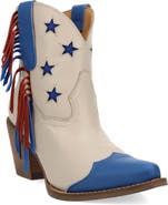 Dingo Liberty Fringe Trim Western Boot