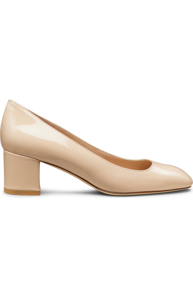 Stuart Weitzman Maeve Block Heel Pump, Alternate, color, Barely Beige
