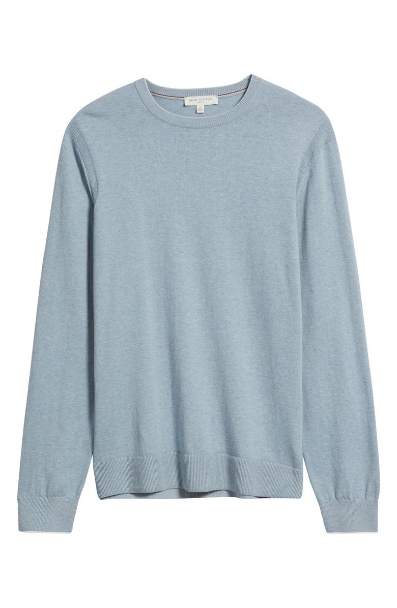 Jack Victor Grassi Crewneck Cotton & Cashmere Sweater, Alternate, color, Light Blue