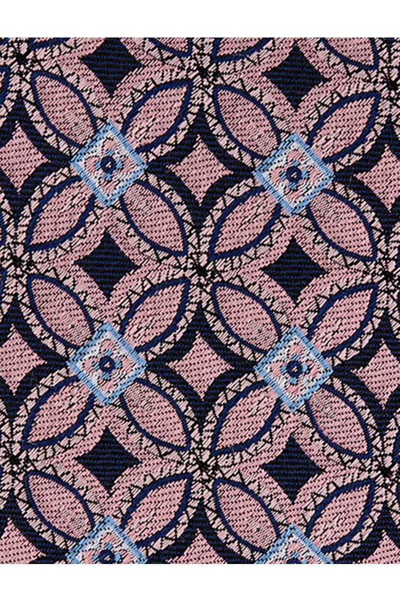 Big & Tall Geometric Pattern Silk Tie V2, Alternate, color, PINK