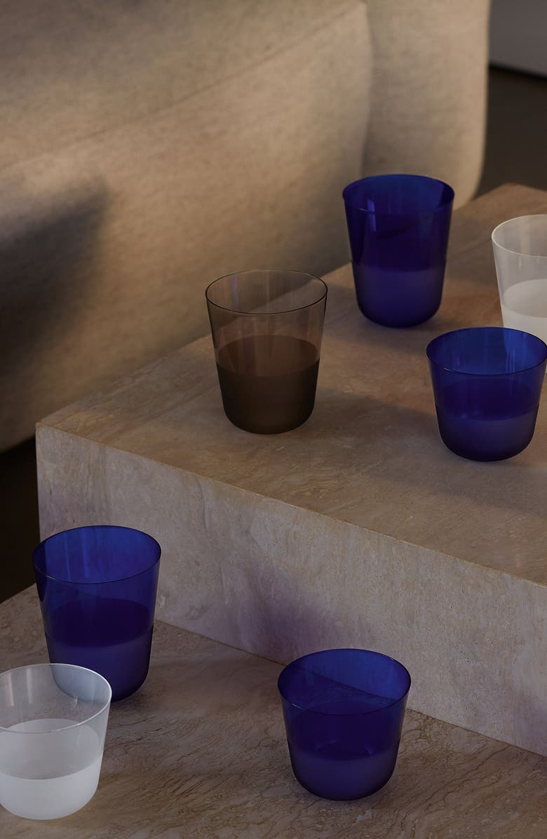 LSA Arc Contrast Set of 4 Glass Tumblers, Alternate, color, Blue