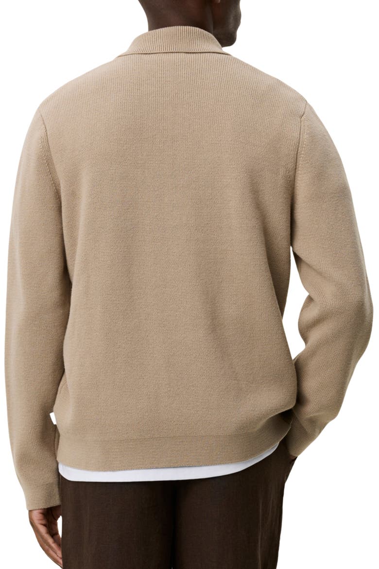 Fischer Cotton Milano Knit Overshirt, Alternate, color, DARK SAND