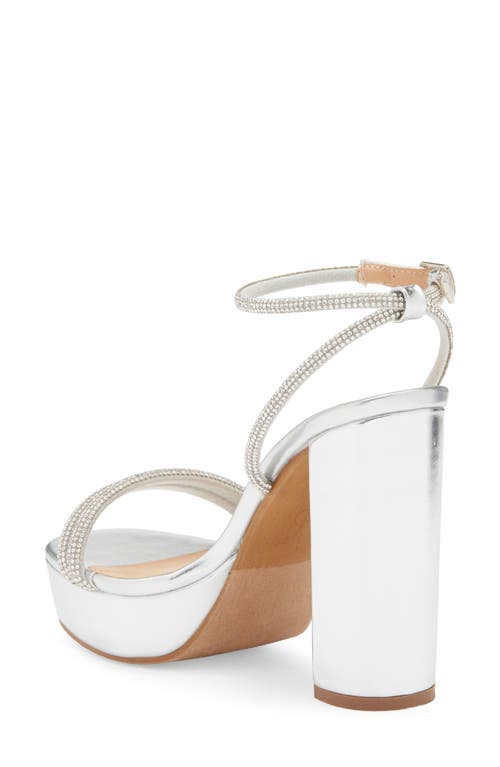 Top Guy Shoes Eleanor Metallic Platform Sandal In Silver Met