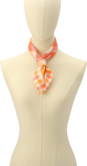 beach plaid cotton & silk scarf