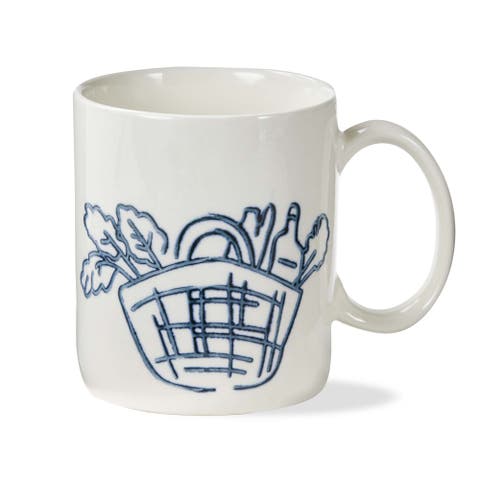 Farmers Market Ceramic Mug Blue Multi Perfect for Summer