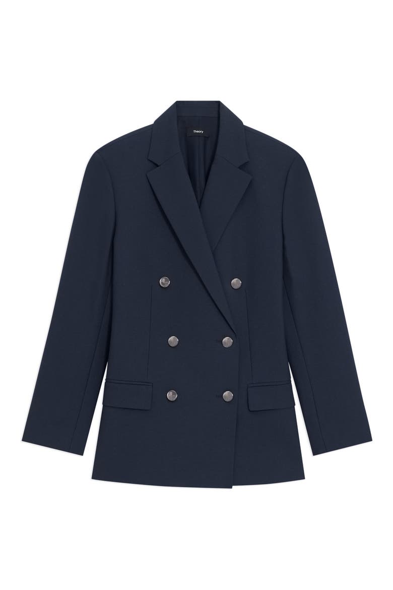 Oxford Boxy Double Breasted Jacket, Alternate, color, NOCTURNE NAVY