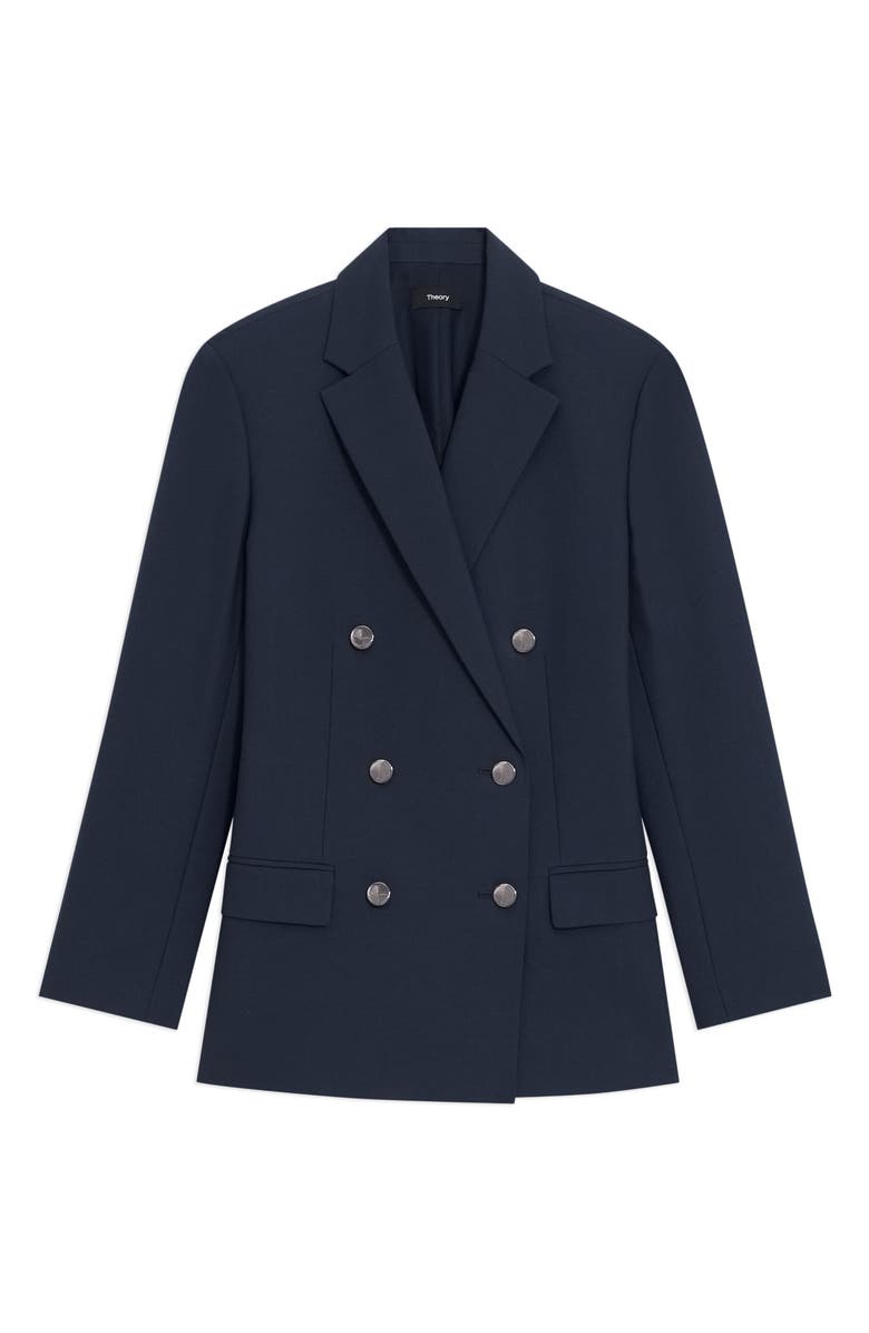 Theory Oxford Boxy Double Breasted Jacket, Alternate, color, Nocturne Navy