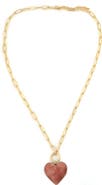 Panacea Stone Heart Pendant Necklace