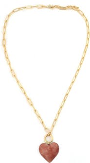 Panacea Stone Heart Pendant Necklace