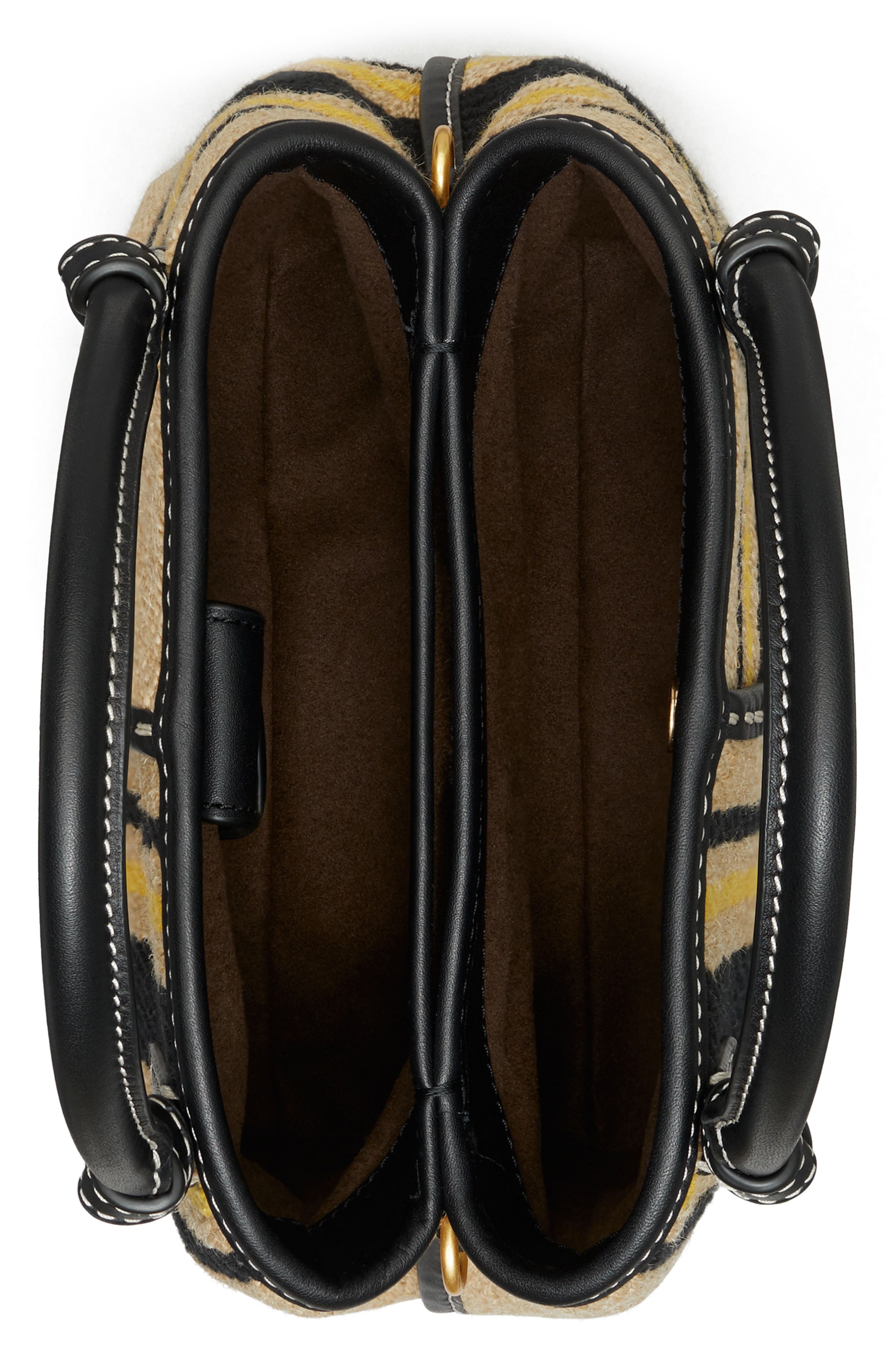 Tory Burch McGraw Stripe Mini Satchel, Alternate, color, 