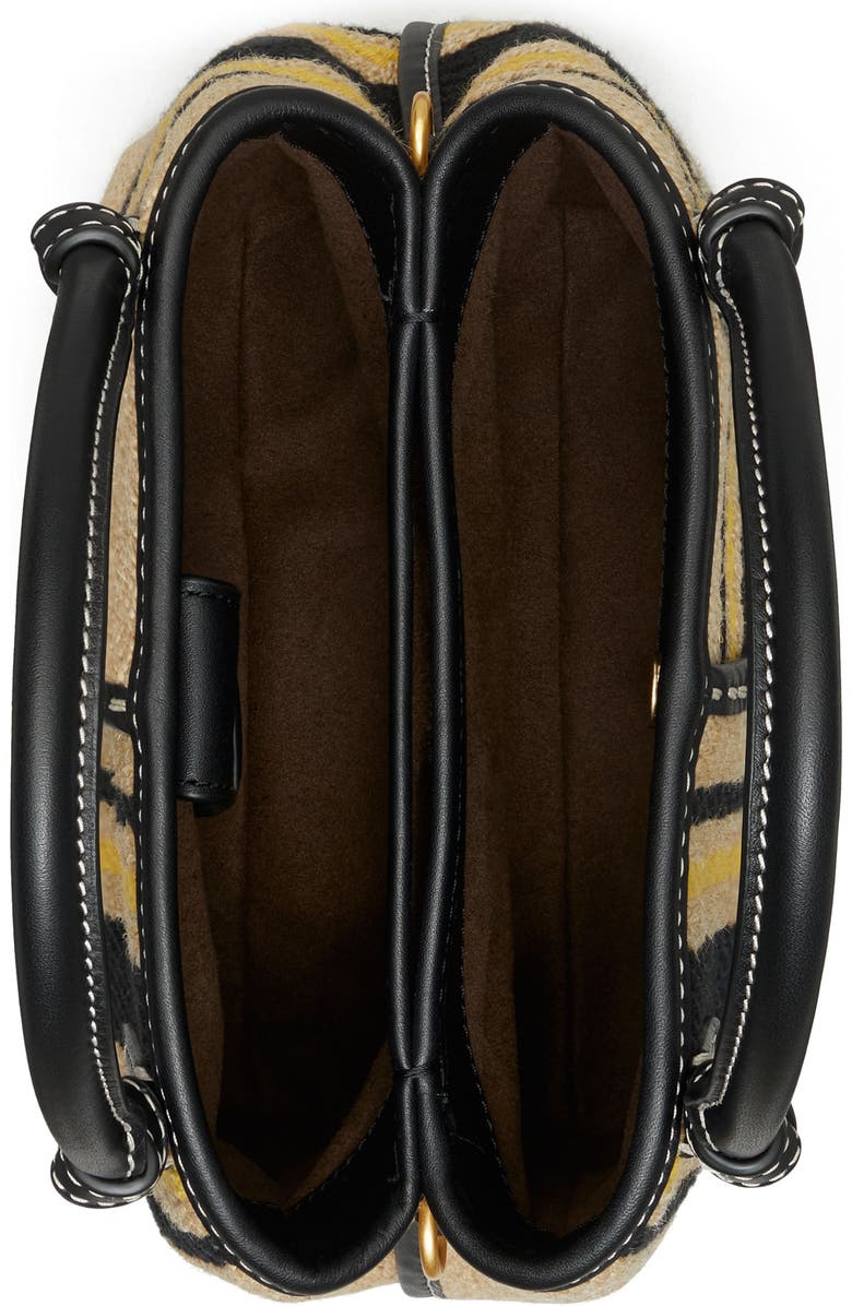 Tory Burch McGraw Stripe Mini Satchel, Alternate, color,