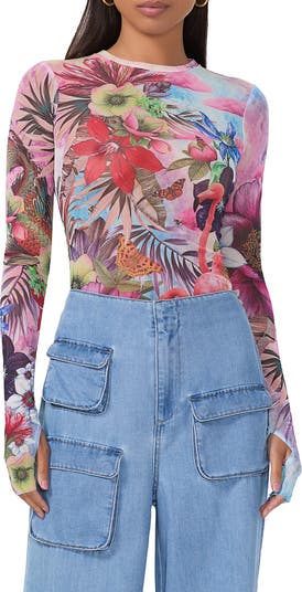 Kaylee Print Mesh Top
