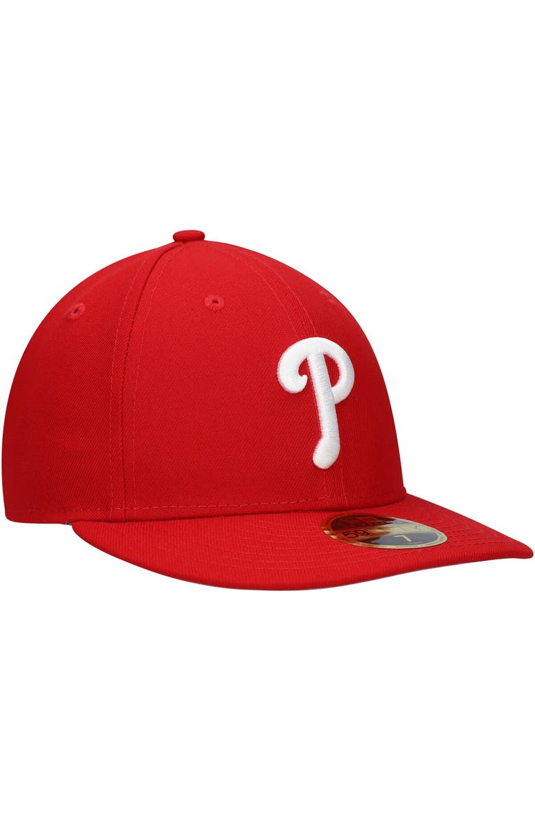 New Era Men's New Era Scarlet Philadelphia Phillies Low Profile 59FIFTY Fitted Hat, Alternate, color, 