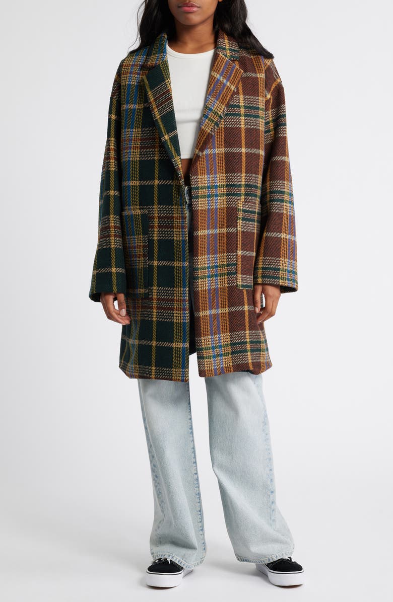 Dressed in Lala Scorpio Mixed Plaid Coat, Main, color,