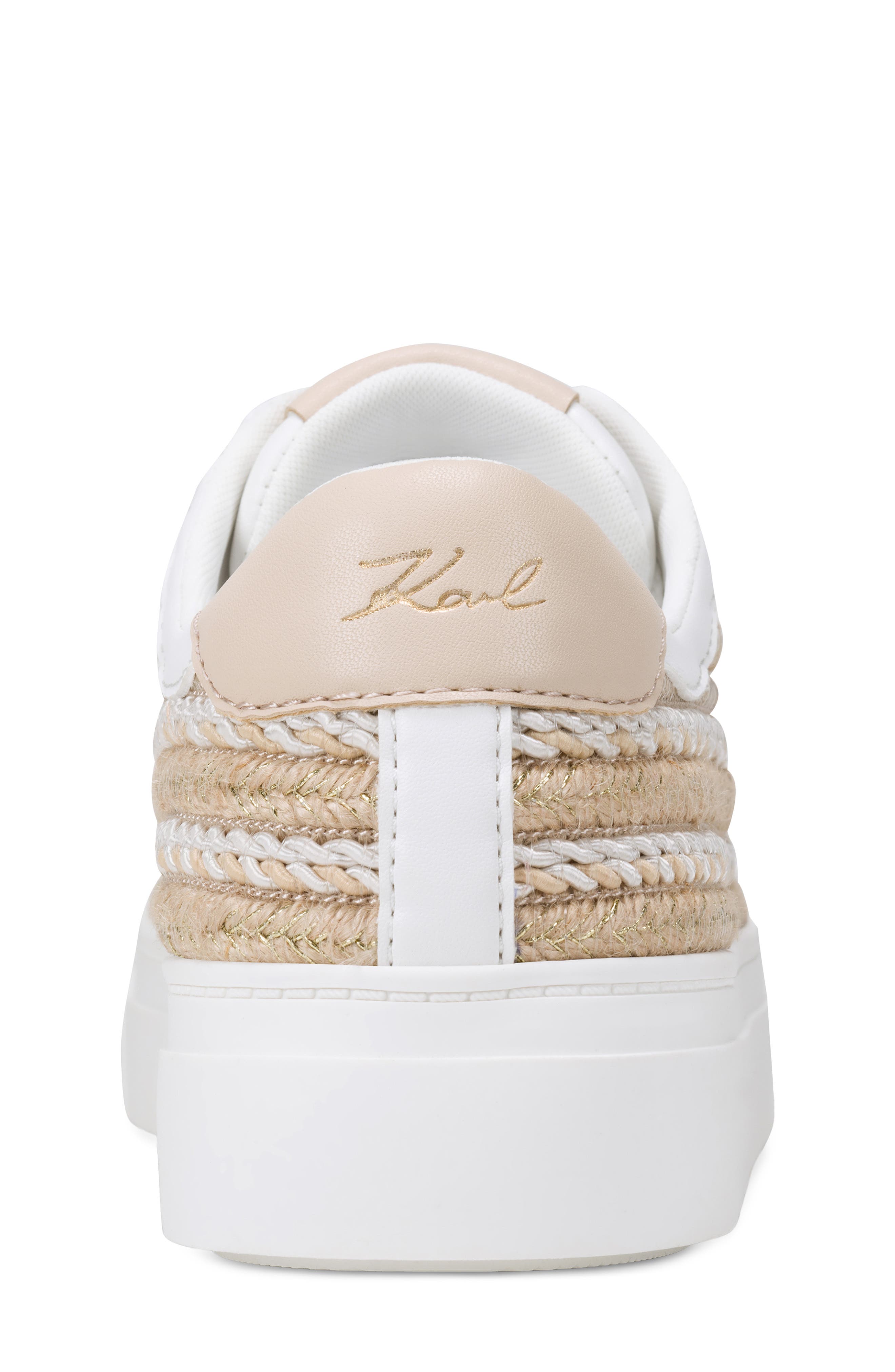 KARL LAGERFELD PARIS Cate Sneaker, Alternate, color, Natural/ Bright White