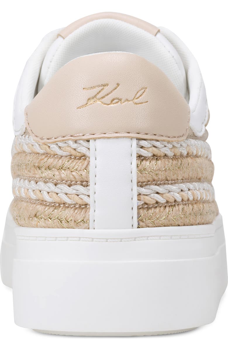KARL LAGERFELD PARIS Cate Sneaker, Alternate, color, Natural/ Bright White