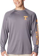 Columbia Men's Columbia Charcoal Tennessee Volunteers Terminal Tackle Omni-Shade Raglan Long Sleeve T-Shirt