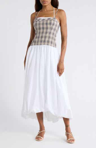 Simkhai Pfeiffer Bustier Bubble Hem Dress