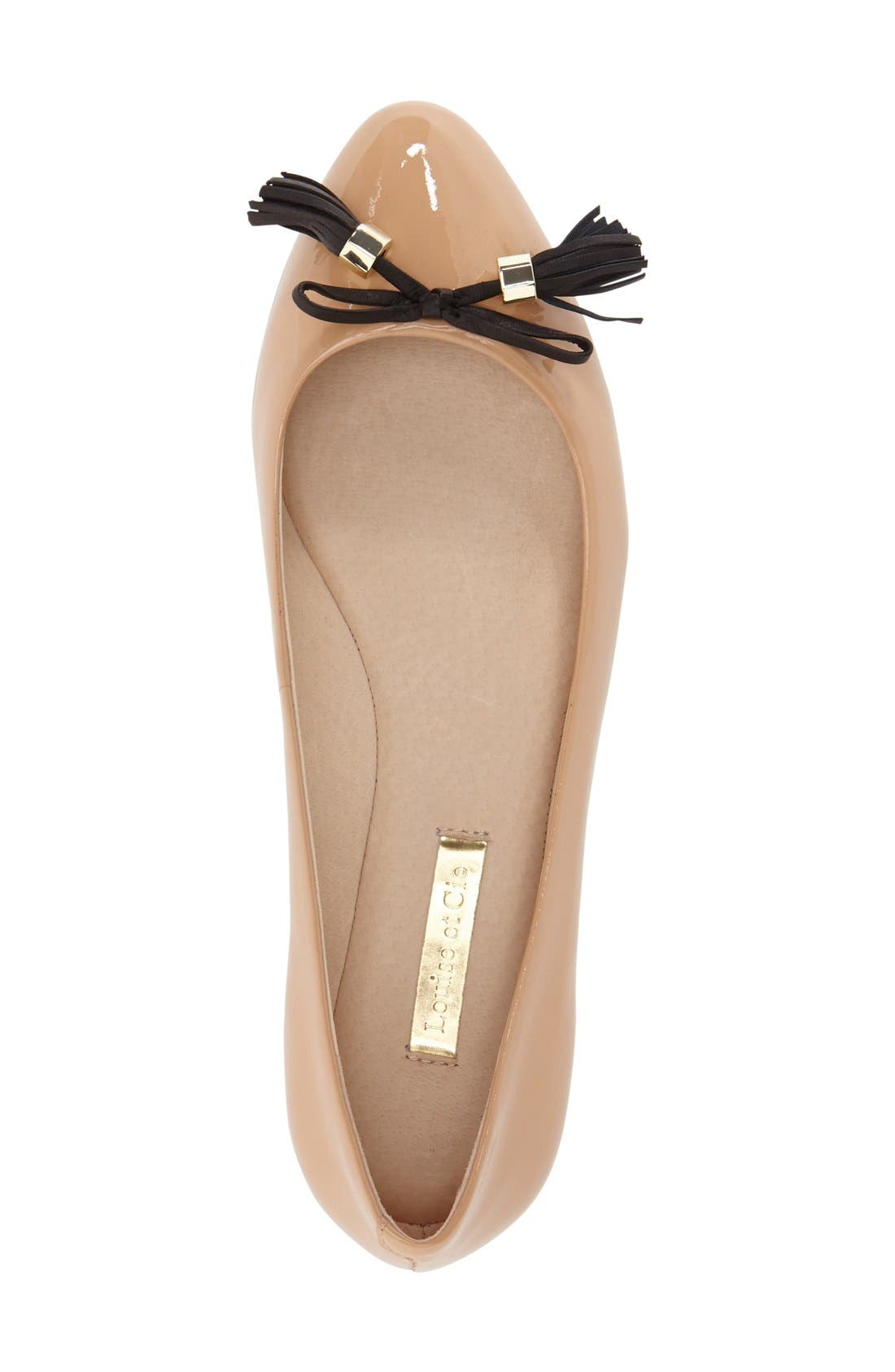 'Aradella' Pointy Toe Flat (Nordstrom Exclusive), Alternate, color, BALLET PATENT/ BLACK LEATHER