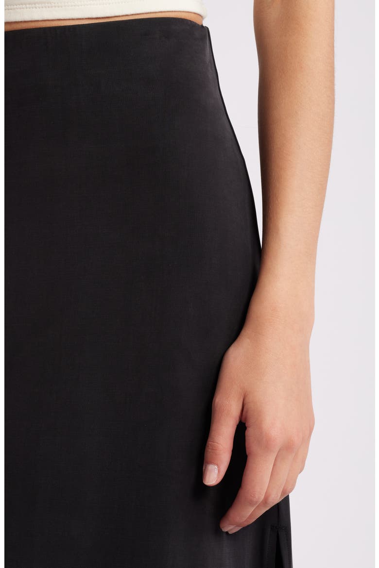 Drape Maxi Skirt, Alternate, color, BLACK DARK