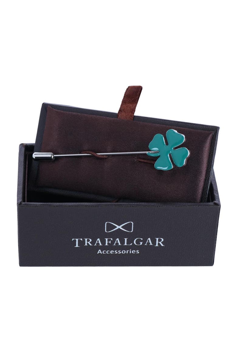 Trafalgar Shay The Shamrock Lapel Pin, Alternate, color, Green Shamrock