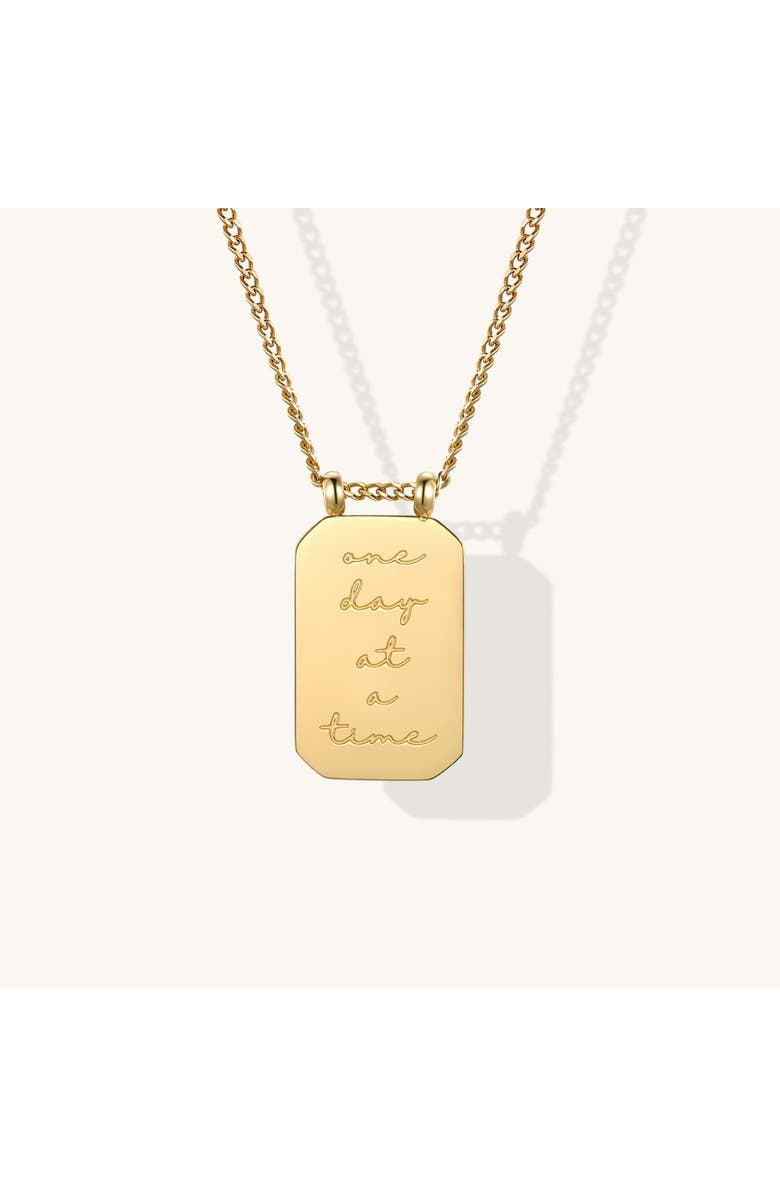 Mantra One Day At A Time - Necklace, Main, color, Yellow Gold