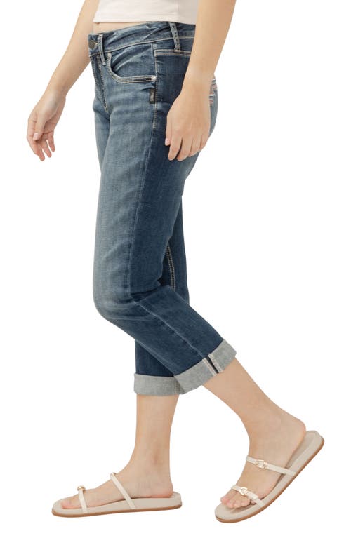 SILVER JEANS CO. SILVER JEANS CO. SUKI AMERICANA CURVY MID RISE CAPRI JEANS 
