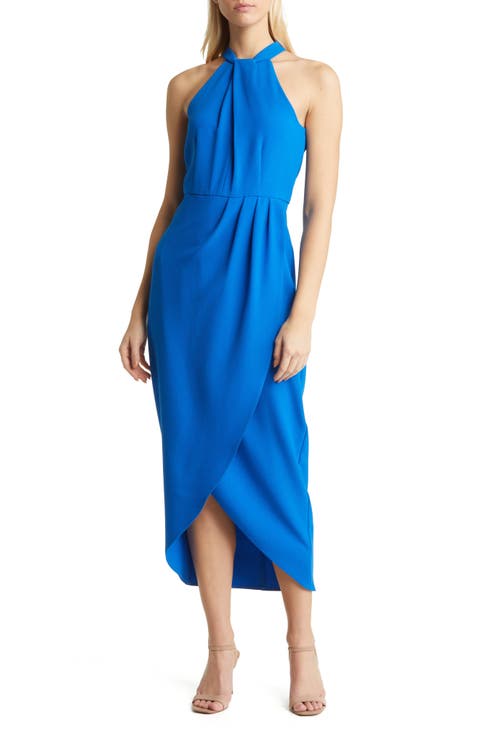 Knot Neck Halter Dress