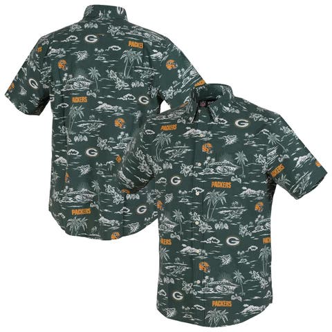 Men's Reyn Spooner Green Green Bay Packers Kekai Performance Button-Down Shirt