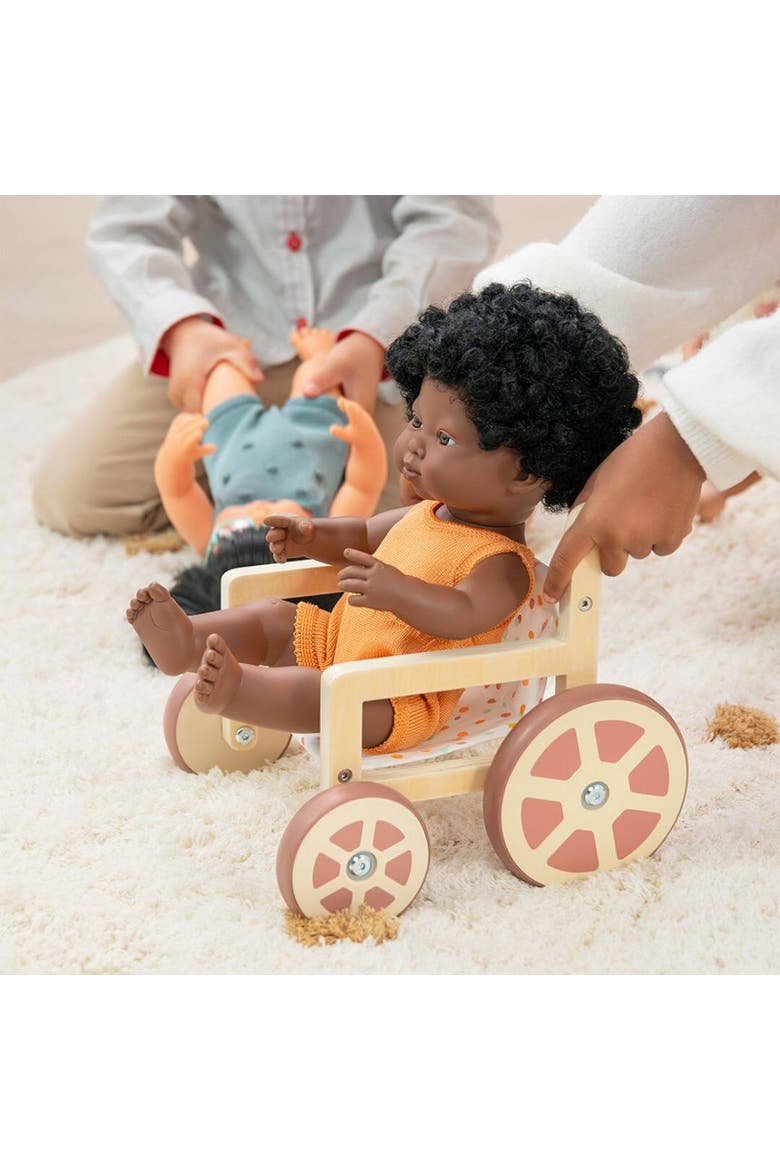 Weelchair For 15'' Dolls, Alternate, color, Beige Multi