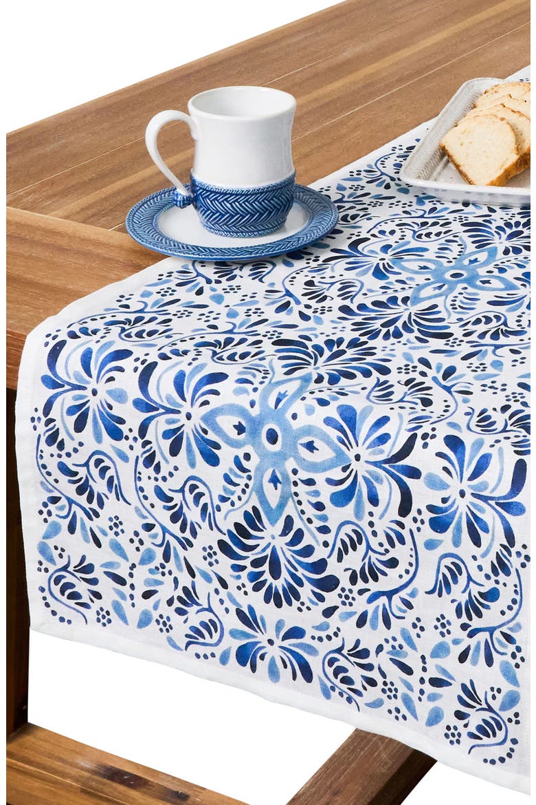 Iberian Table Runner, Alternate, color, INDIGO BLUE