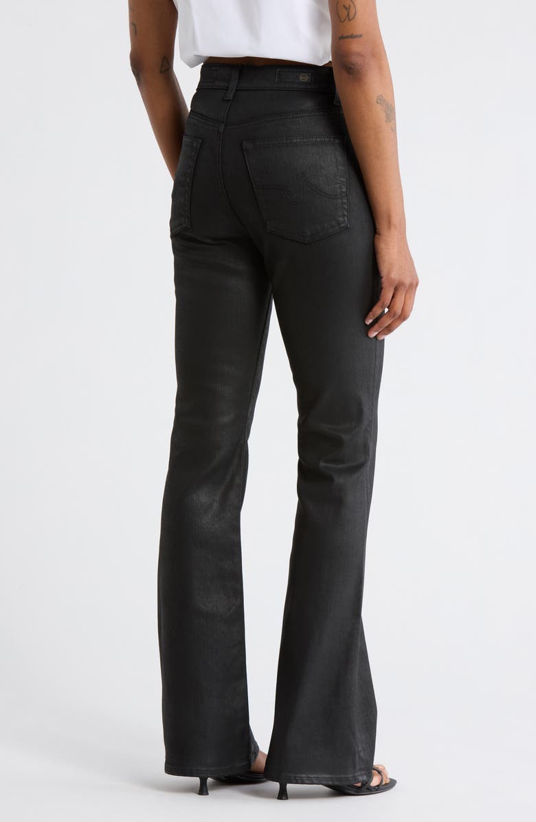 AG Alexxis Coated High Waist Bootcut Jeans, Alternate, color, Super Black