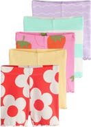 NEXT Kids' Rib Assorted 5-Pack Stretch Cotton Cycling Shorts