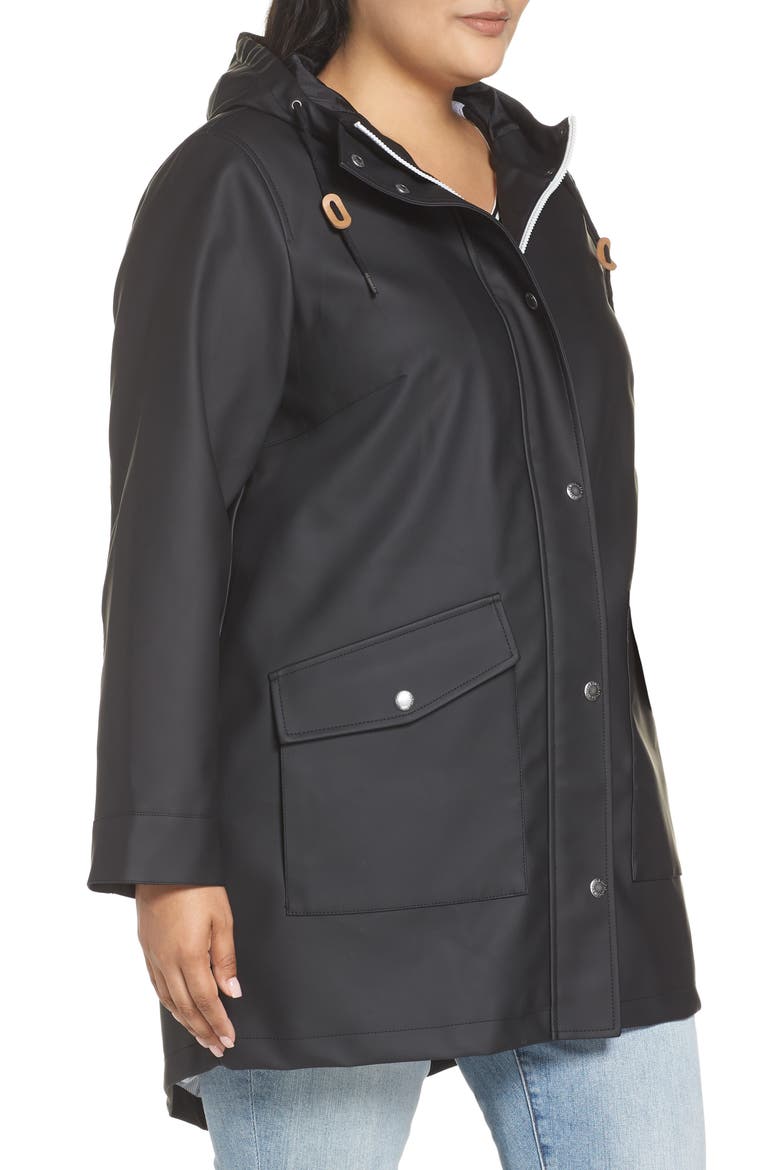 Levi's® Rubberized Fishtail Parka, Alternate, color, BLACK