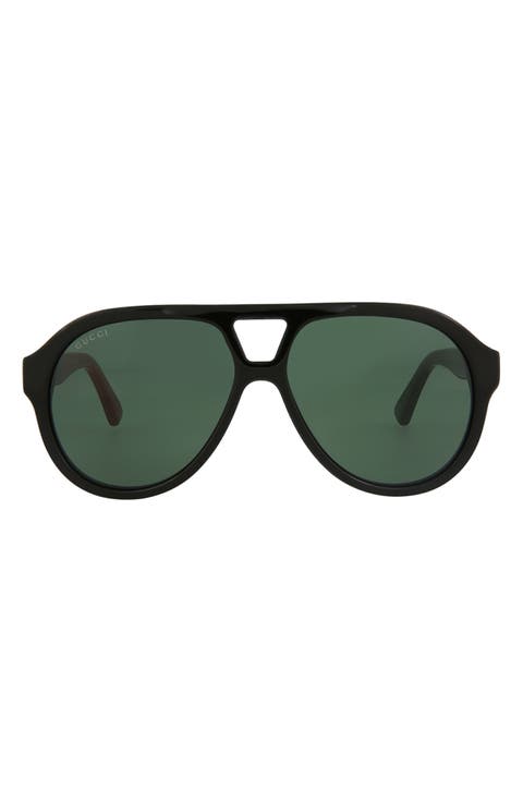 56mm Aviator Sunglasses
