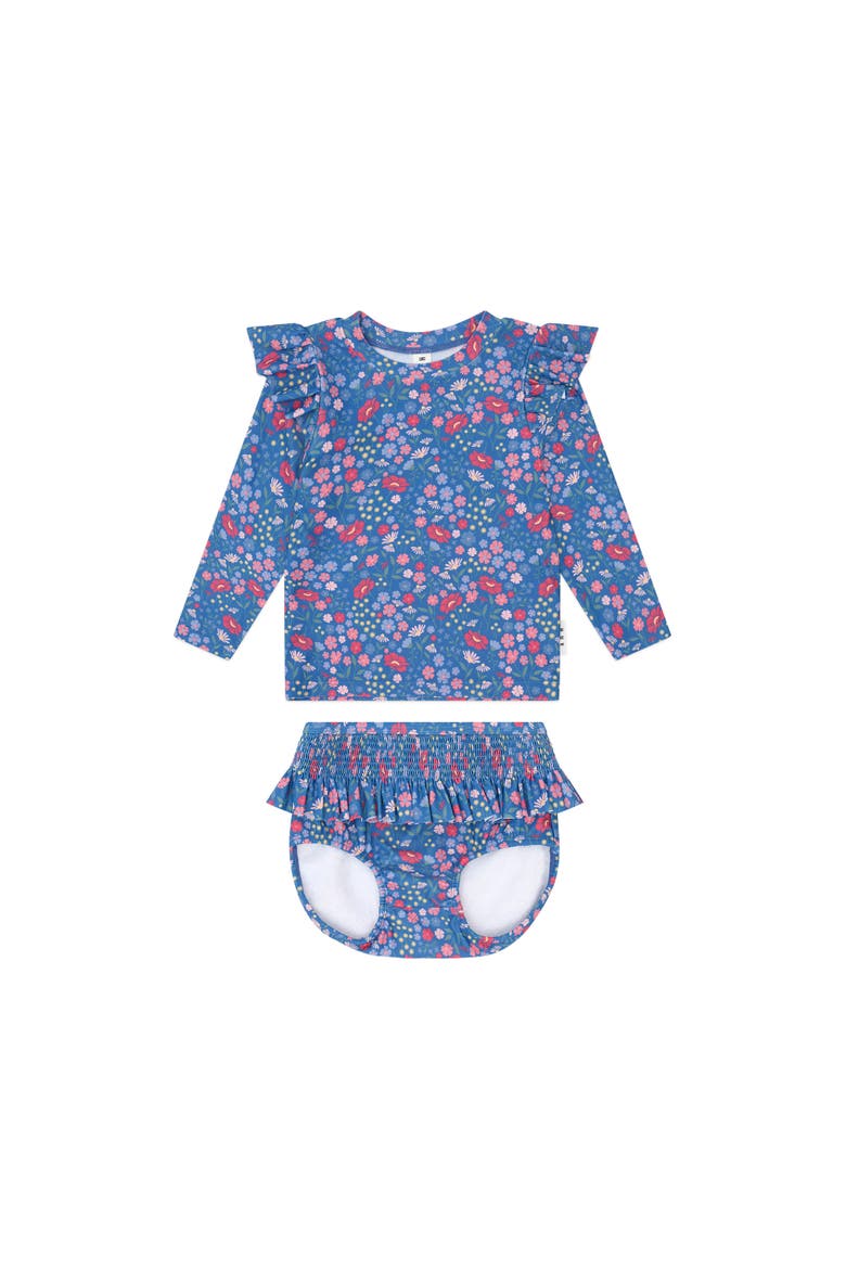 Vintage Floral 2Pc Swim Set, Main, color, Riviera Blue Multi